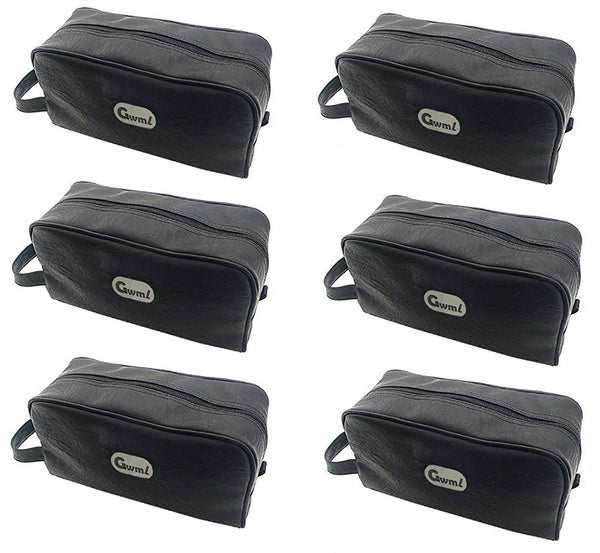 Men's Toiletry Bags, Extra Large, Leather Look Alike Vinyl, Fully Lined #37112