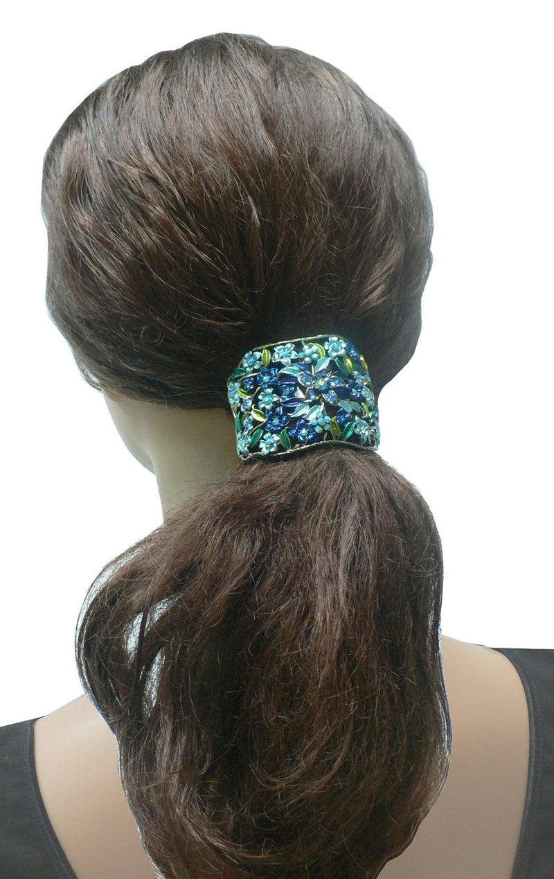 removeBella 5-Pack Crystal Hair Holder Barrettes for High or Low Ponytail YY86900-5-5 - Bella Fashion Wholesale
