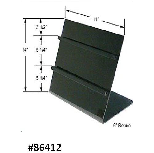 Easel Display L Shape Display Black Acrylic Jewelry Display with Header #86415 - Bella Fashion Wholesale