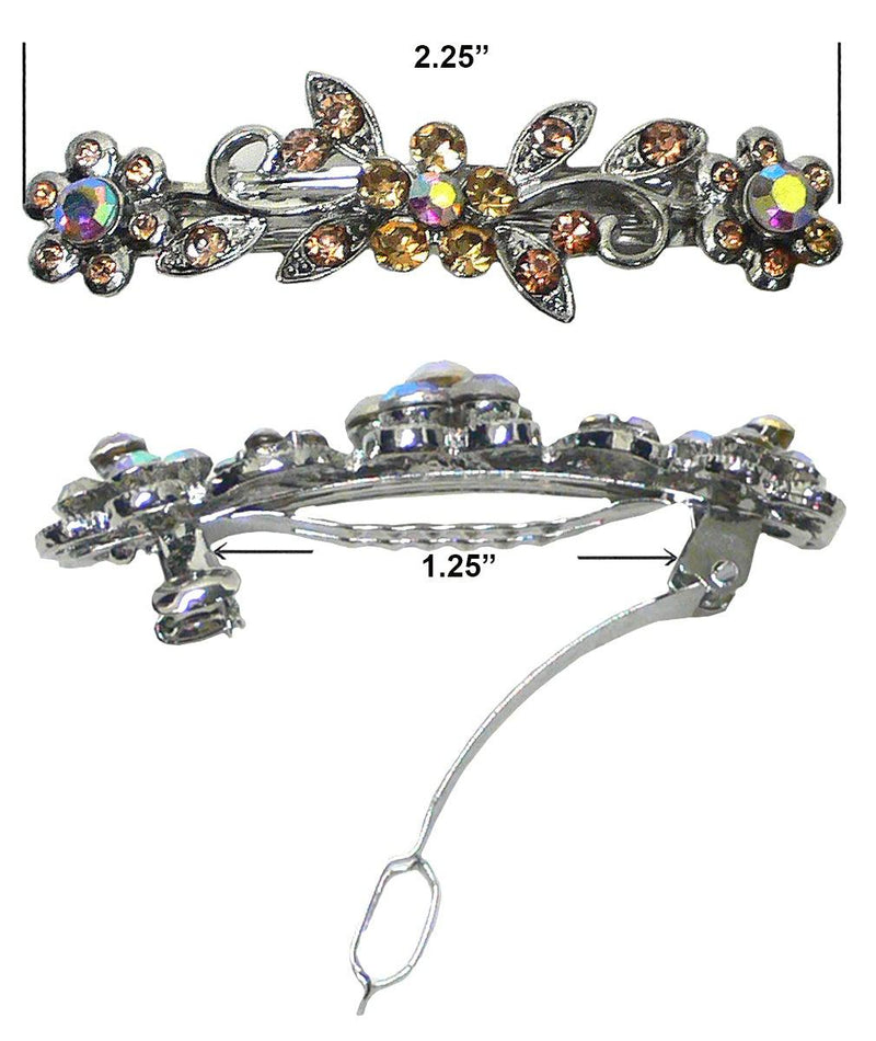 Bella 8-Pack Small Crystal Barrettes with Sparkly Crystals for Women and Girls U86250-1366-8 - Bella Fashion Wholesale