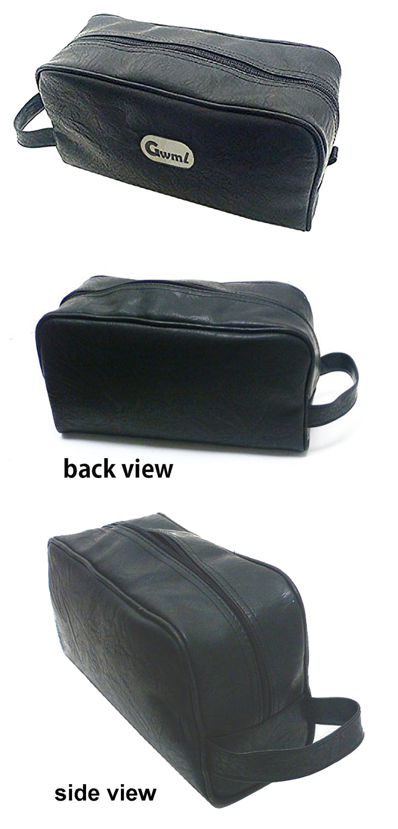 Men's Toiletry Bags, Extra Large, Leather Look Alike Vinyl, Fully Lined
