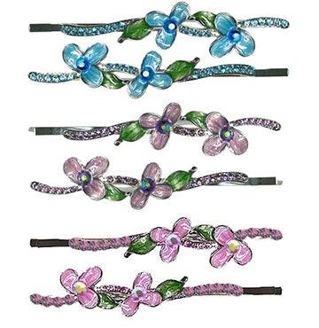 removeBella Set of 6 Pairs Hairpins in Floral Design