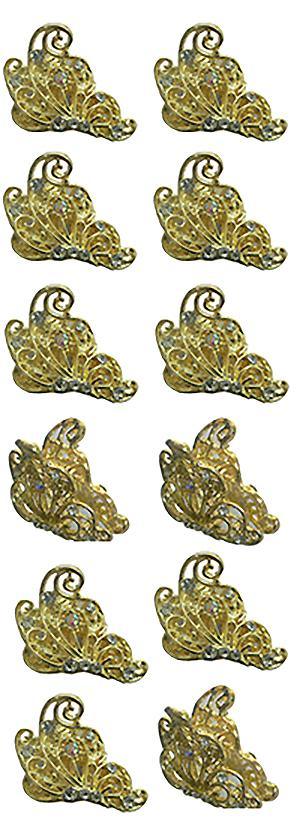 removeBella Dozen Pack Small Butterfly Jaw Claw Clips with Wings Spread RW86460-6618-D - Bella Fashion Wholesale
