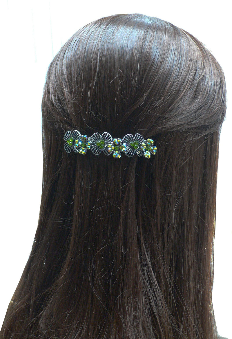 Set of 8 Bella Barrettes SparklyCrystals Hair Clips for Women YY86800-4-8 - Bella Fashion Wholesale