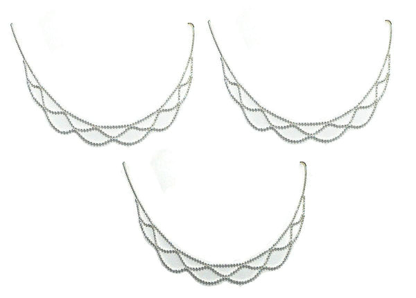 Bella Silver Necklace Softly Hanging Chain of Diamond Squares Elegant #85322 - Bella Fashion Wholesale